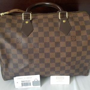 100% AUTHENTIC LOUIS VUITTON SPEEDY 30 DAMIER